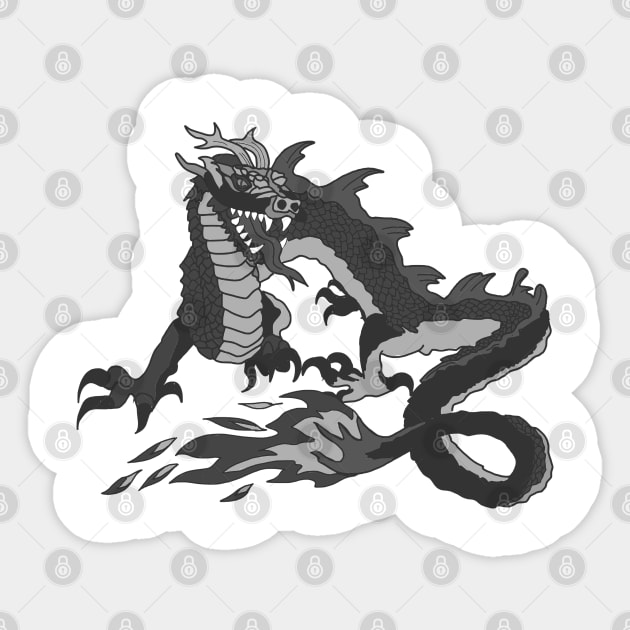 Chinese dragon Sticker by artbyluko